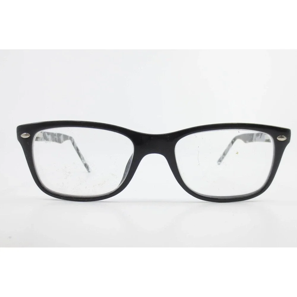 Tura Tapered TAP839 001 Black Patterned Eyeglasses Frames 50-17-140 Rectangular